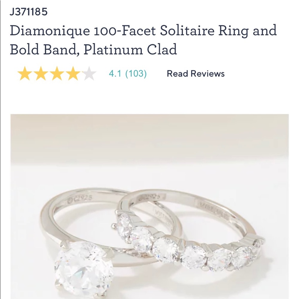 QVC Diamonique 3ct Solitaire
